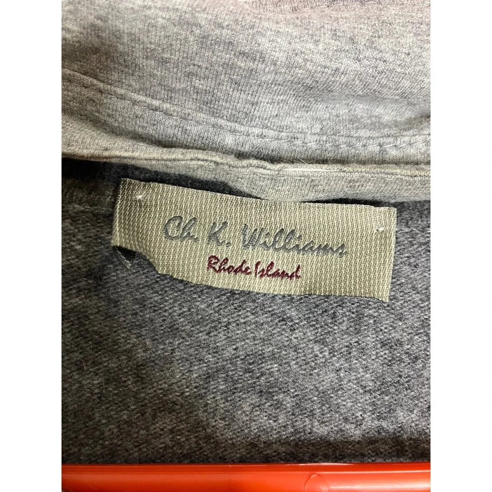 Ch. K. Williams Sweater Mens Large Gray Excellent Merino Cashmere Made in Italy